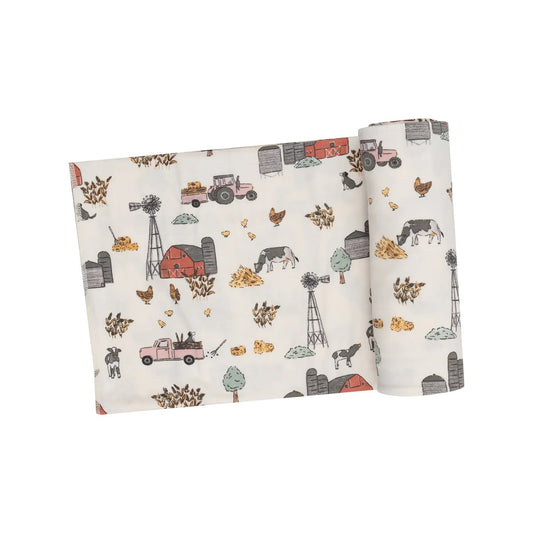 Angel Dear - Swaddle Blanket - Hay Farmer