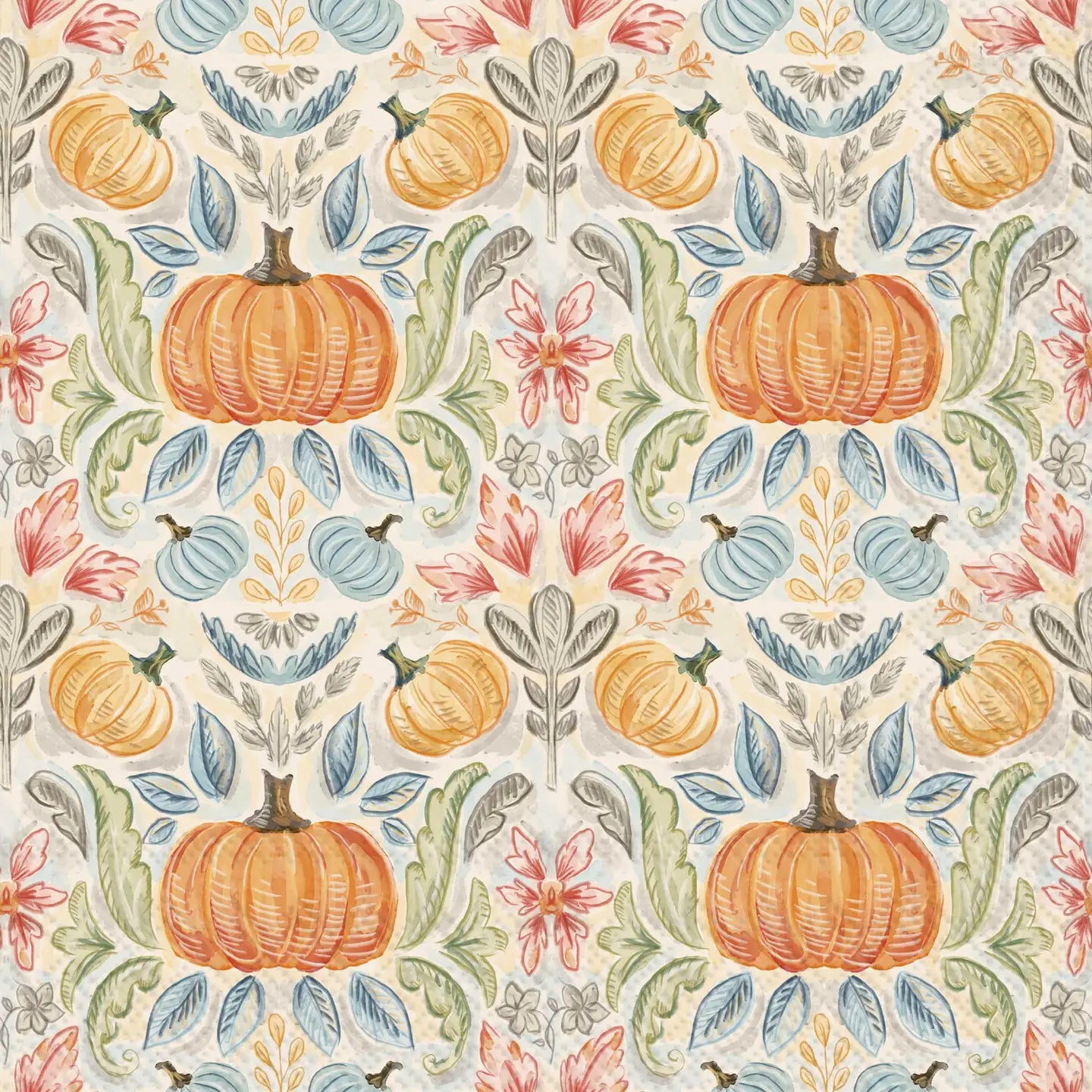Fall Toile Pumpkin Guest Towels