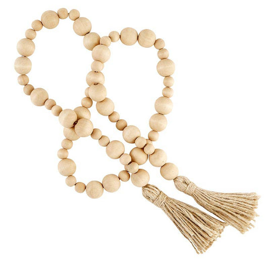 54" Beaded Garland - Natural