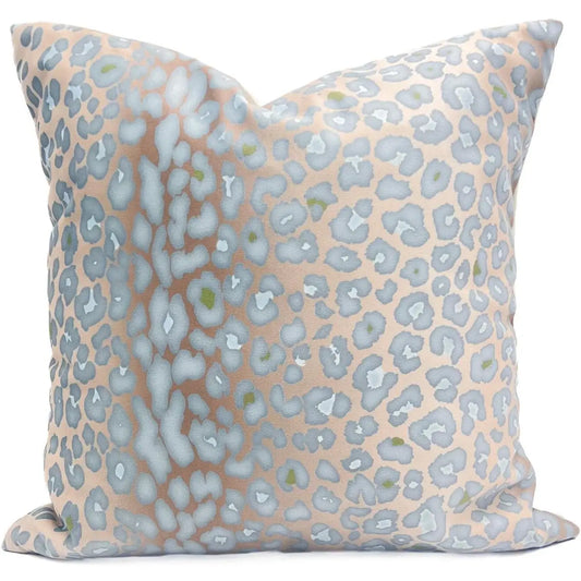 Blue Leopard Pillow