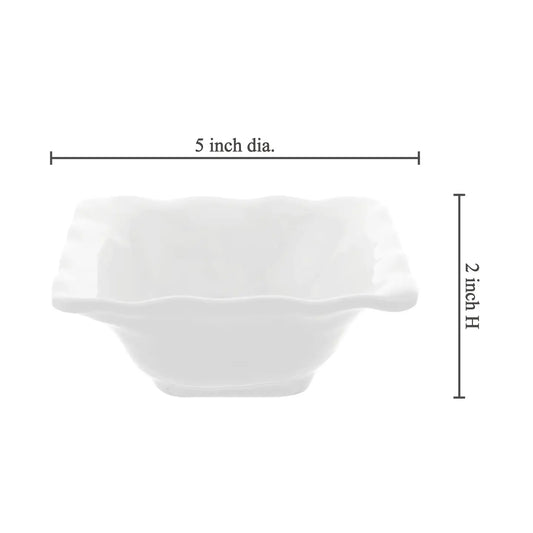 White 5 in Melamine Dip Bowl