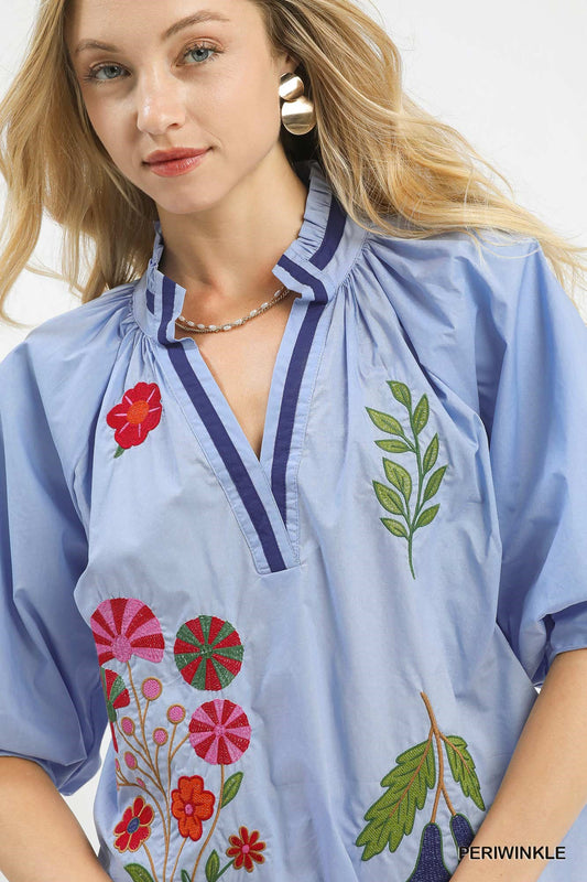 Floral Embroidered Top