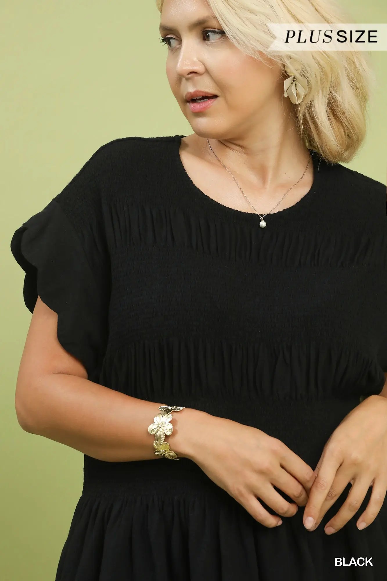 Smocked Peblum Blouse