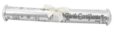 Silver Birth Certificate Holder