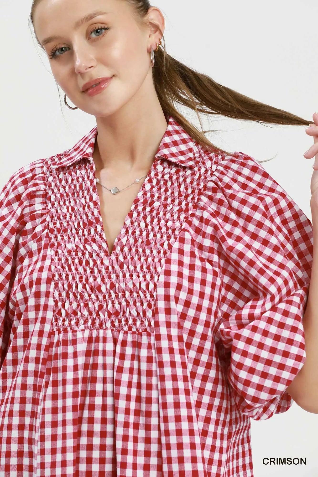 Crimson Meadow Midi Dress