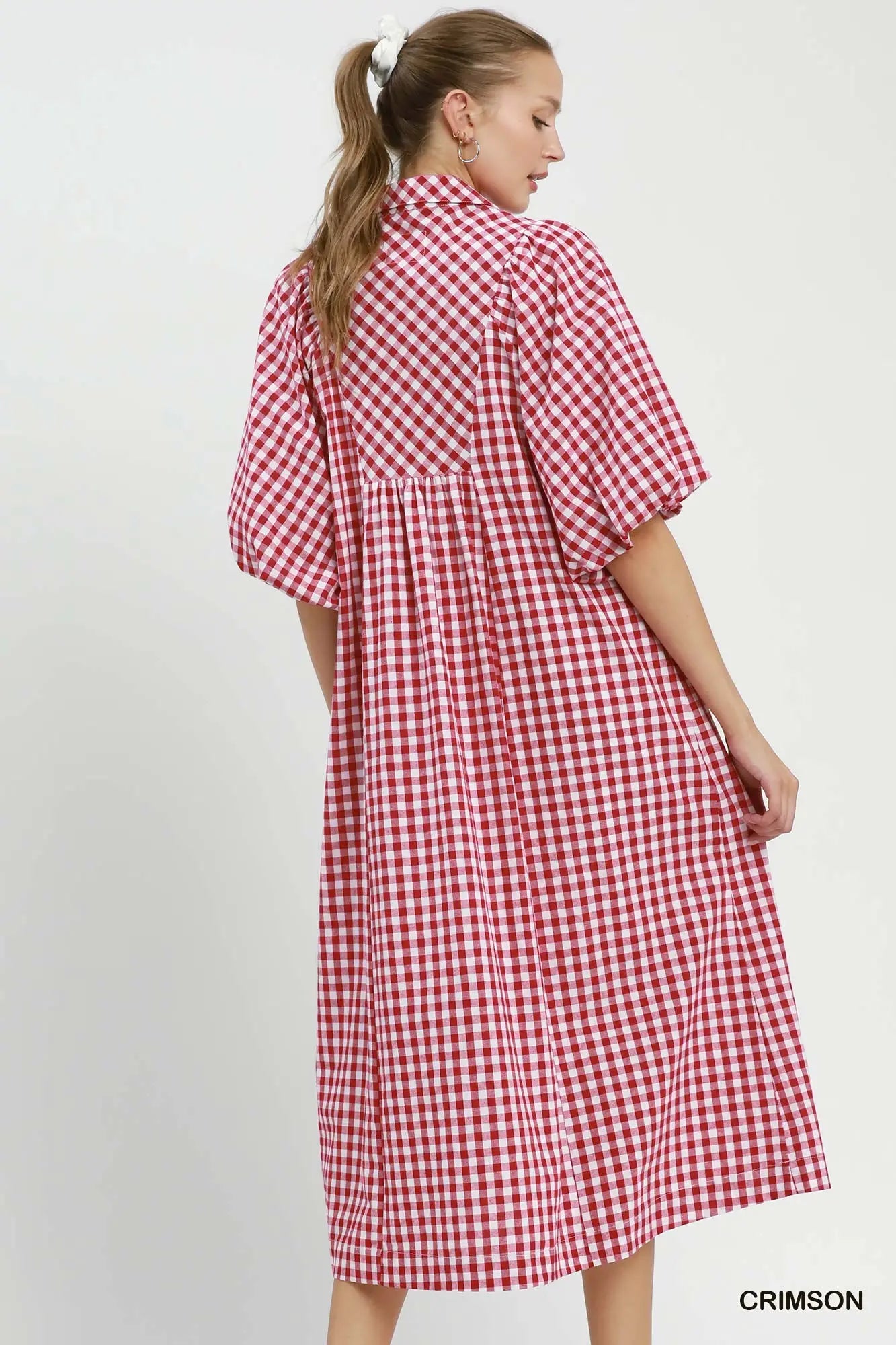 Crimson Meadow Midi Dress