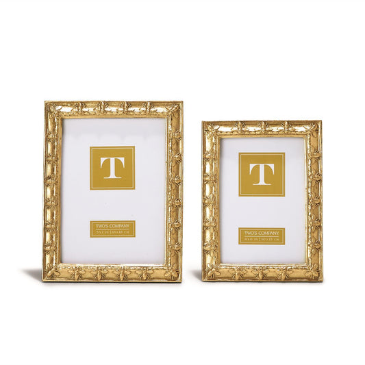 Gold 5x7 Picture Frame with Bumble Bees