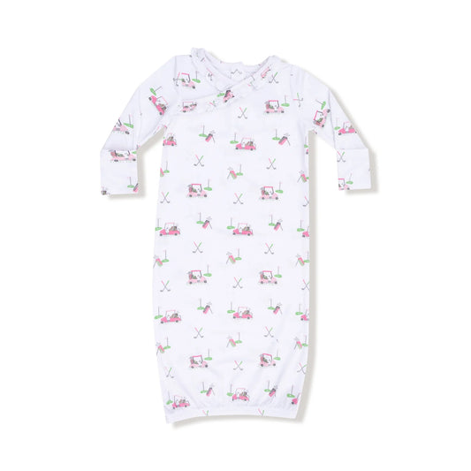 Baby Golf Carts - Pink -Kimono Gown   0-3 months