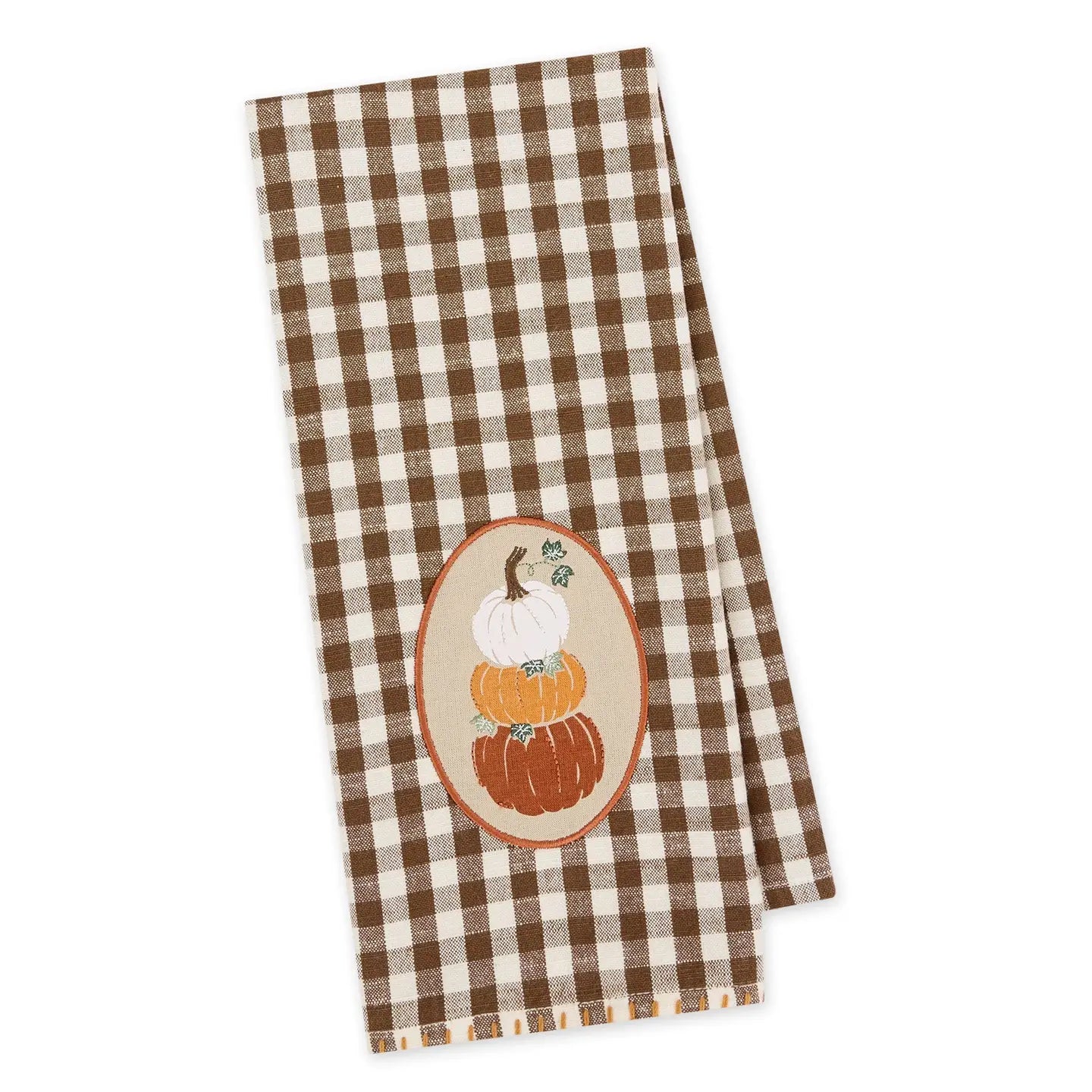 Autumn Pumpkin Stack Tea Towel