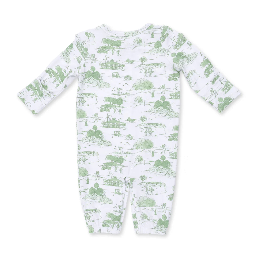 Golf Toile Green Convertible Gown and Beanie Hat
