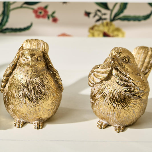 Gold Bird Decor set of #3; 54958