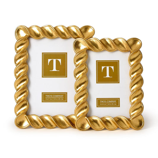 Twisted Gold Leaf Frames