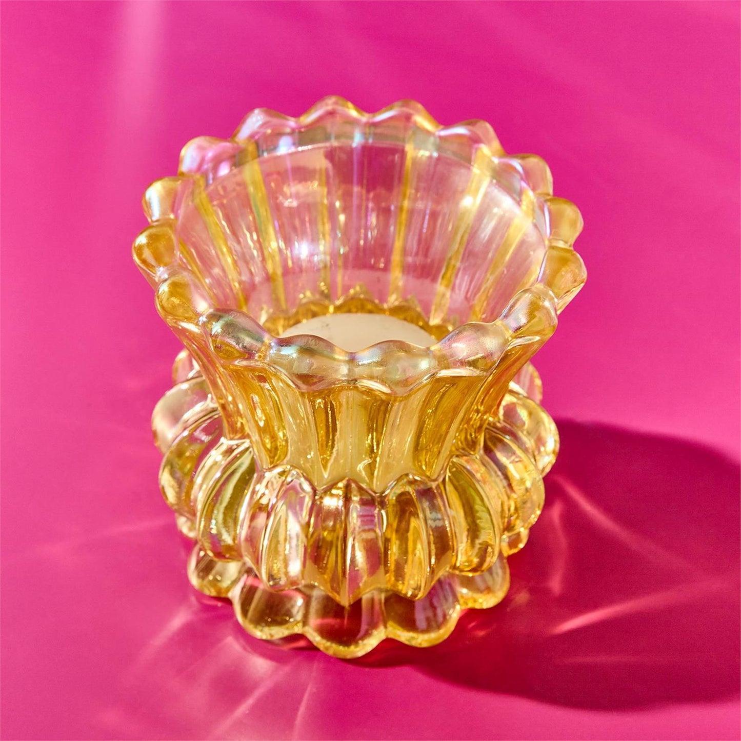 Iridescent Tealight-Yellow