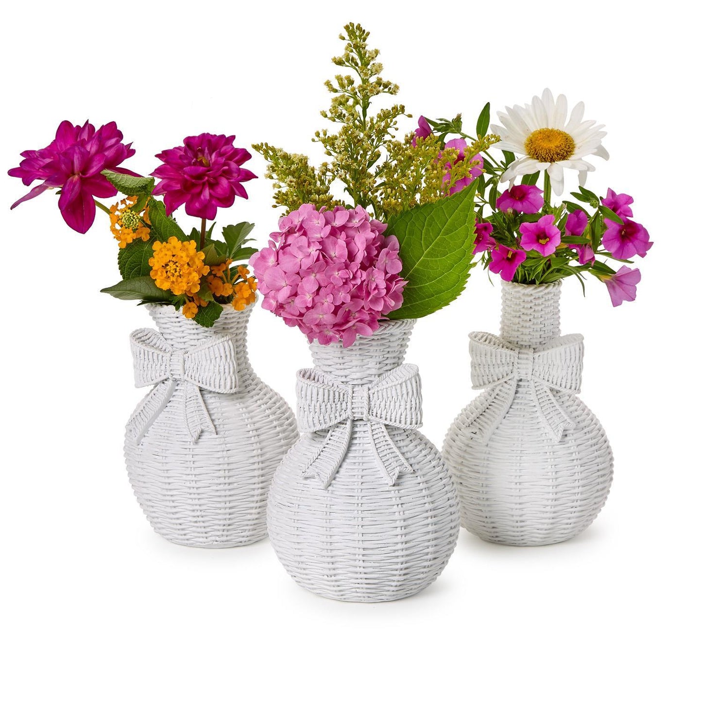 Bow Basket Weaved Vase