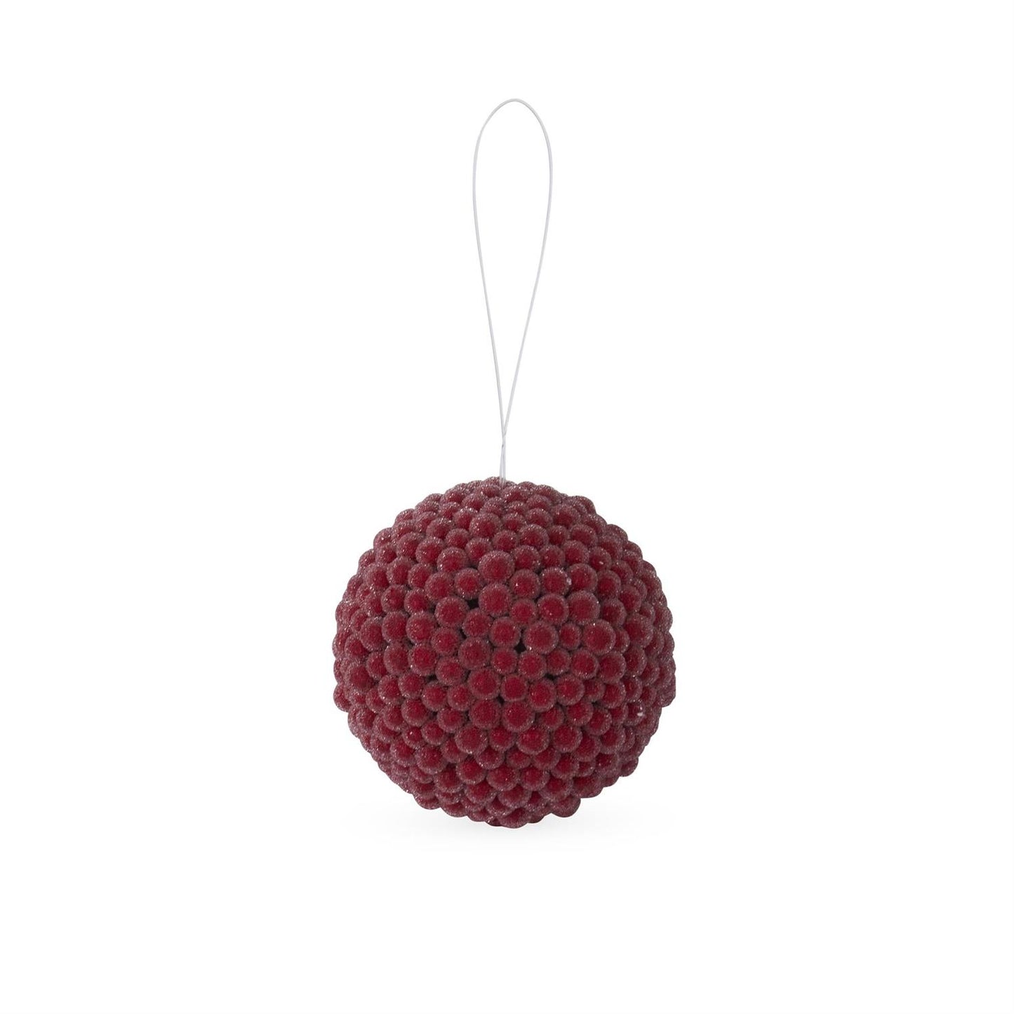 4.25 inch Icy Red Berry Ball Ornament
