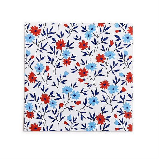 Red, White, Blue Bloom Cocktail Napkins