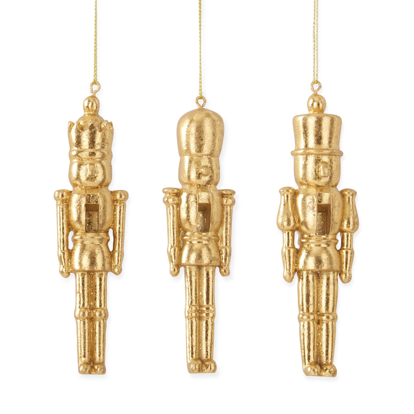Resin Gold Nutcracker Ornaments (5 in)