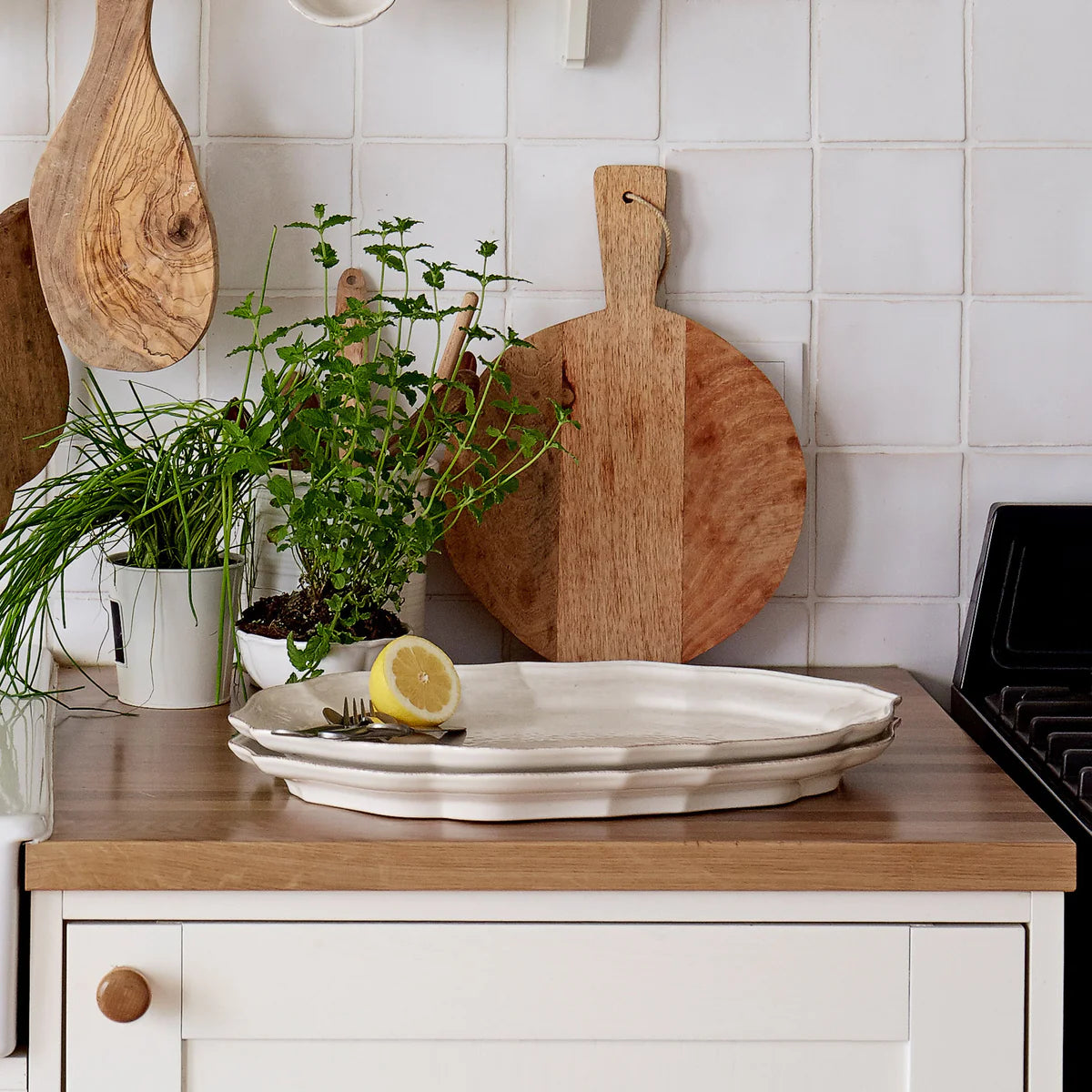 Impressions Large White Oval Platter