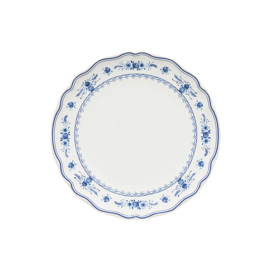Vila White/Blue Dinner Plate