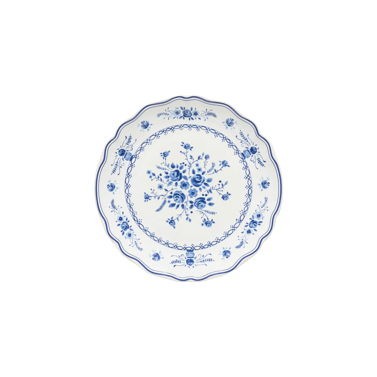 Vila White/Blue Salad Plate