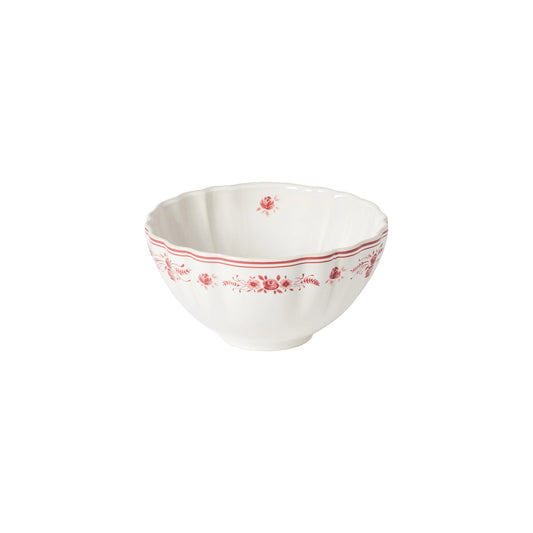 Vila White/Red Cereal Bowl