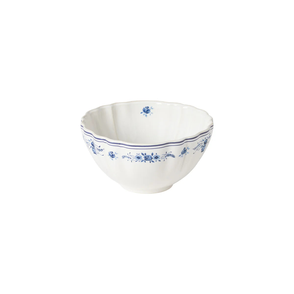 Vila White/Blue Cereal Bowl