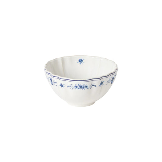 Vila White/Blue Cereal Bowl