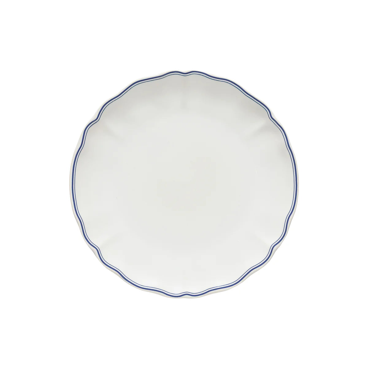 Vila White/Blue Filet Dinner Plate