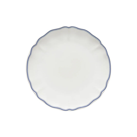 Vila White/Blue Filet Dinner Plate