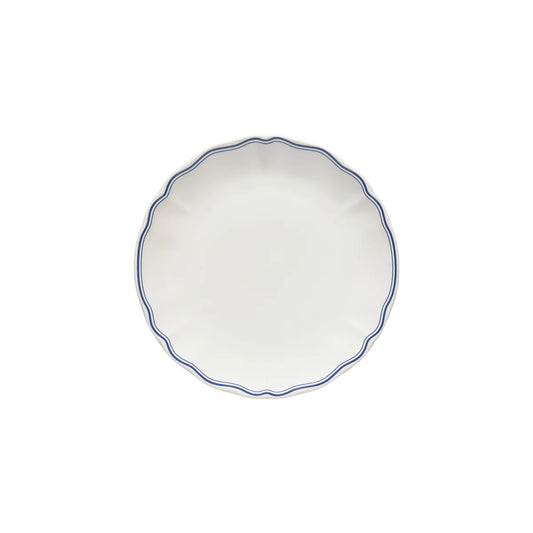 Vila White/Blue Filet Salad Plate
