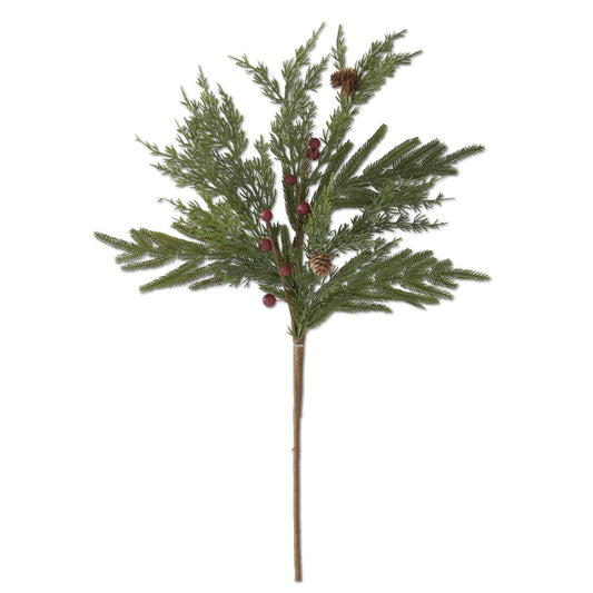24 inch Real Touch Mixed PIne Stem w/Pinecones