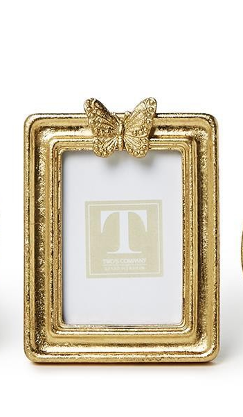Golden Butterfly Gold Leaf Finish Rectangle Photo Frame