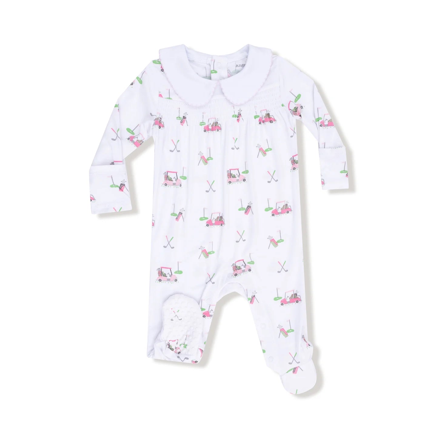 Baby Golf Carts - Pink - Snap Footie - 0-3 months