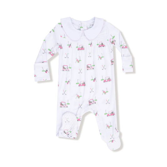 Baby Golf Carts - Pink - Snap Footie - 0-3 months