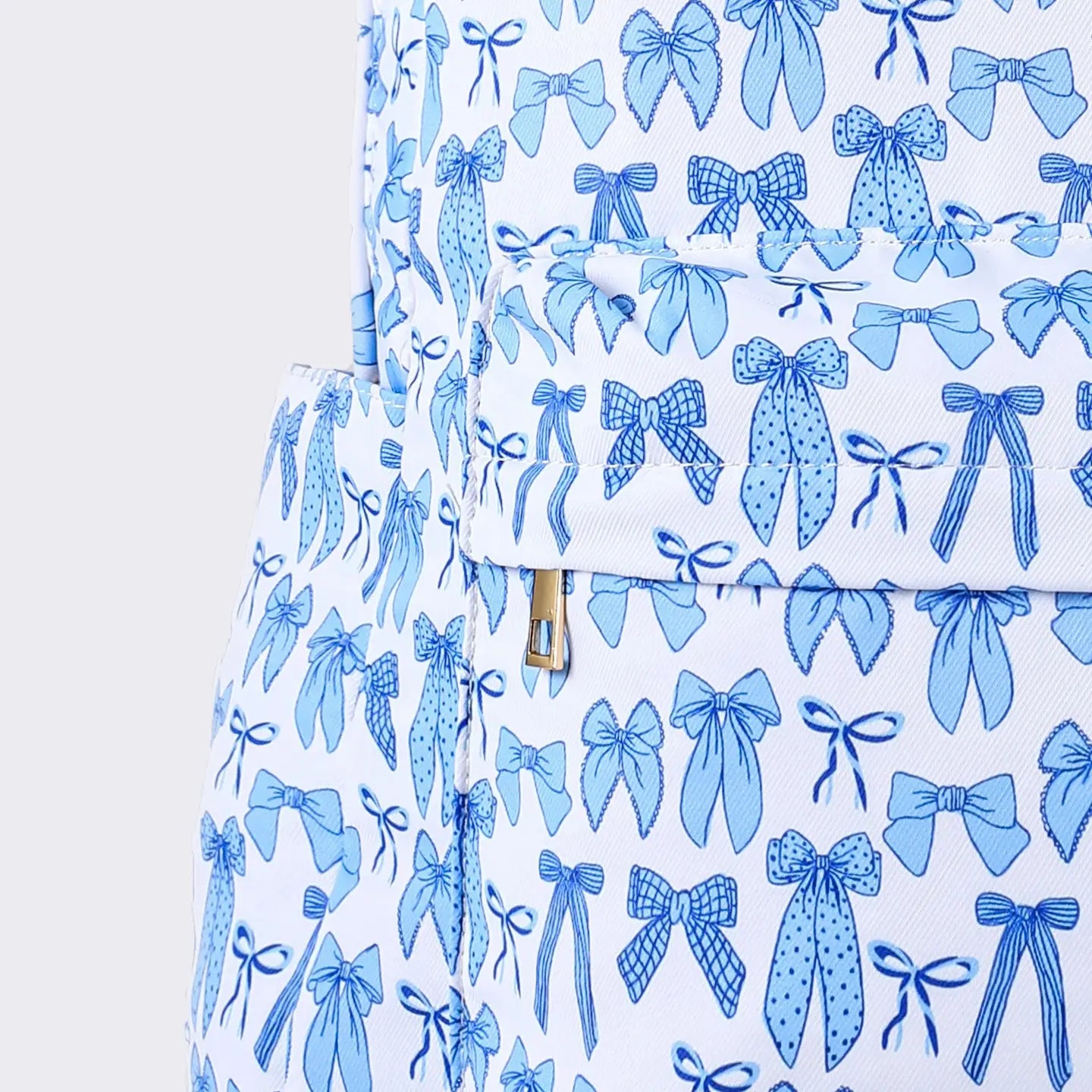 Bow Print Kids Girls Canvas Backpack
