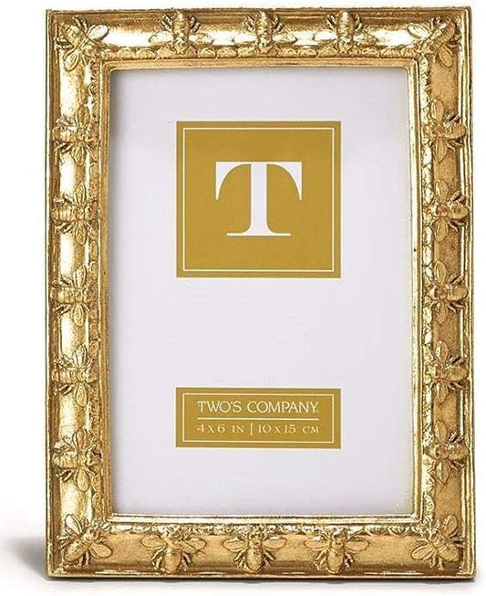 Gold 5x7 Picture Frame with Bumble Bees