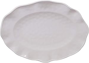 Perlette Cream Melamine Oval Platter