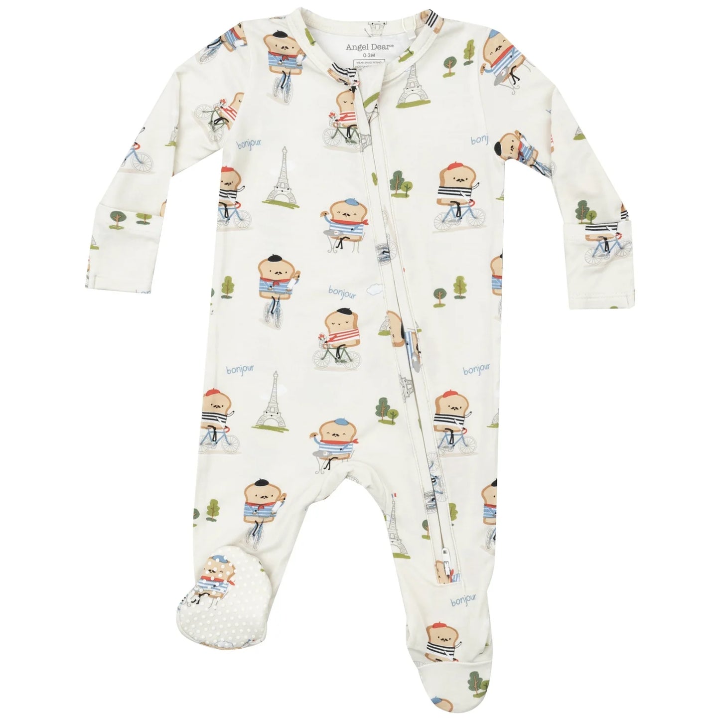 Angel Dear - Zipper Footie - French Toast