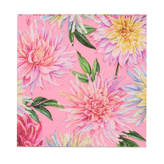 Dahlia Garden Cocktail Napkins