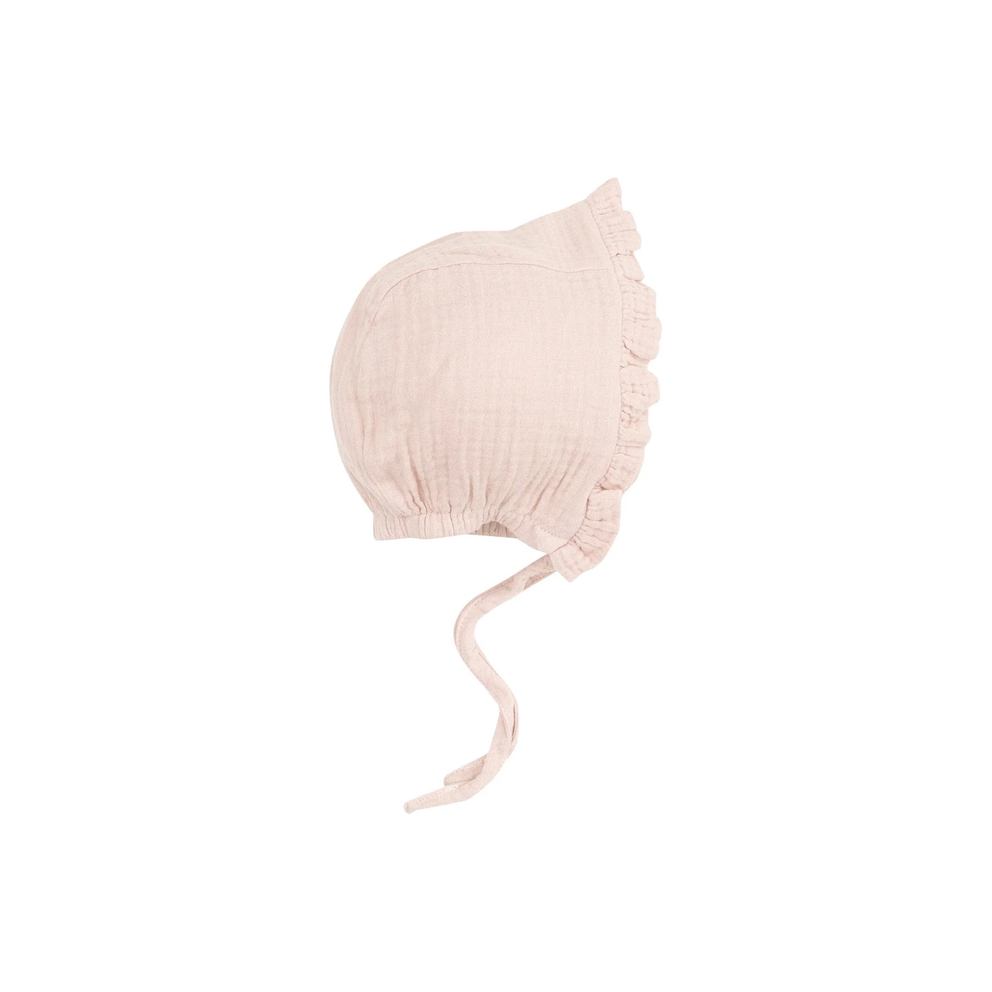 Ruffle Bonnet  Rose Smoke