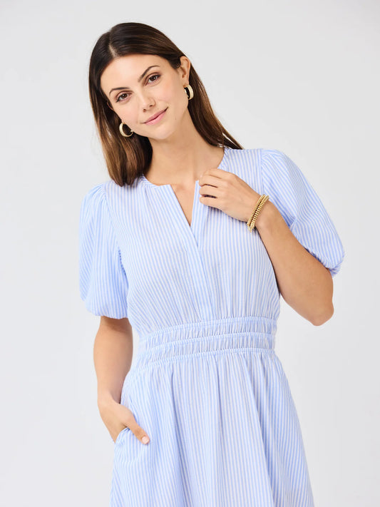 Tracey Blue Seersucker Dress