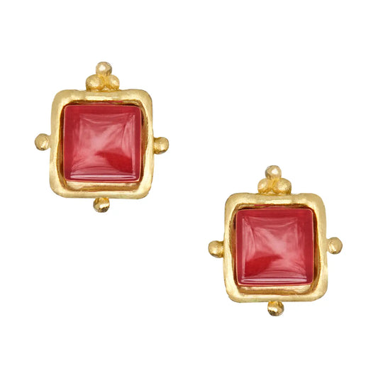 Susan Shaw Charlotte Studs - Crimson 1083C