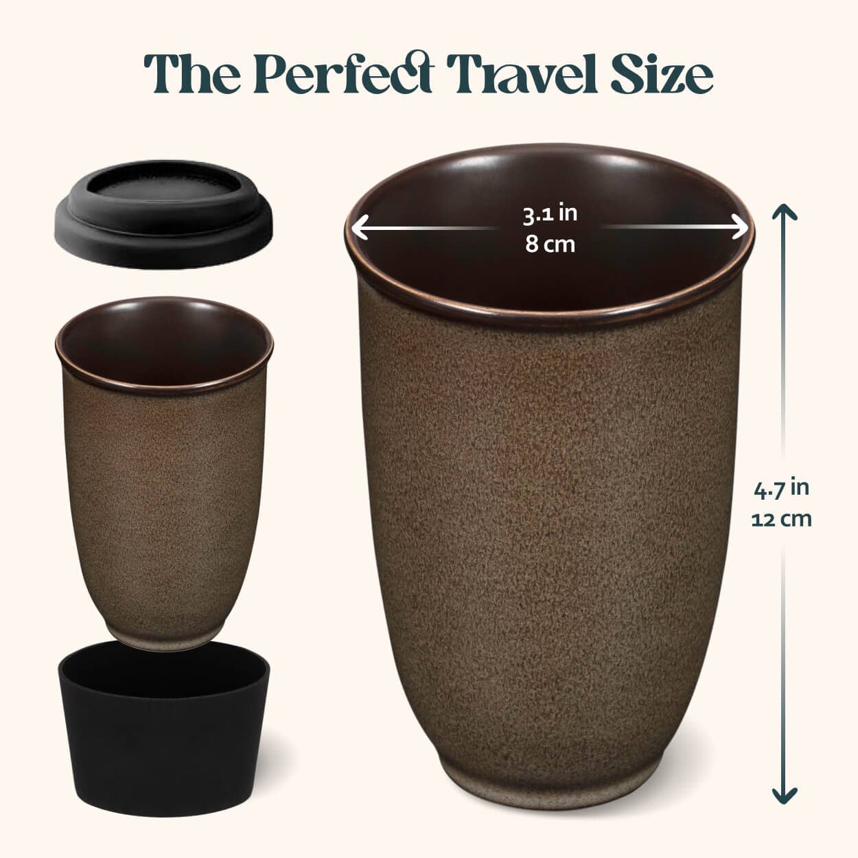 Mantle Ceramic Travel Cup 12oz | Reusable Coffee Cup
