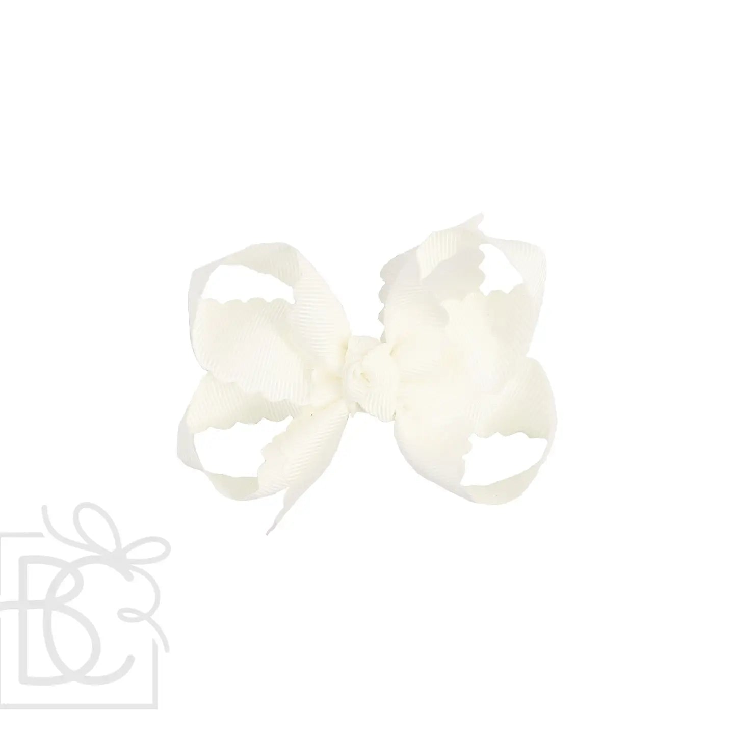 Scalloped Edge Bow with Alligator Clip