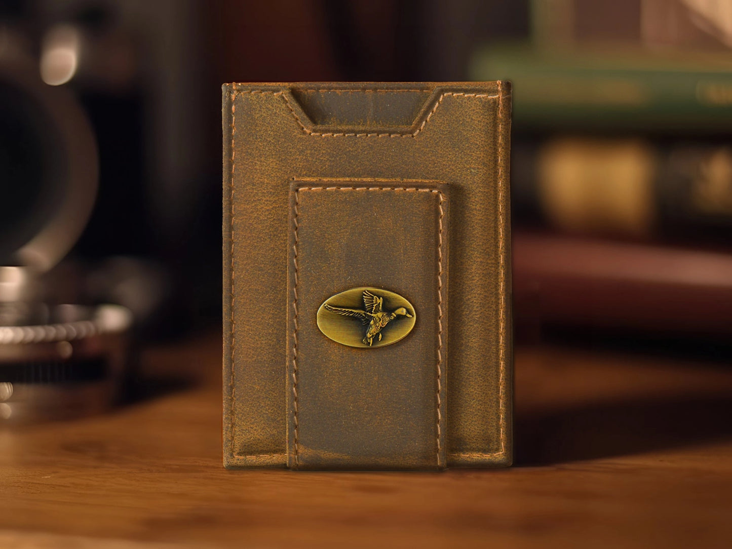 Mallard Vintage Leather Magnetic Front Pocket Wallet