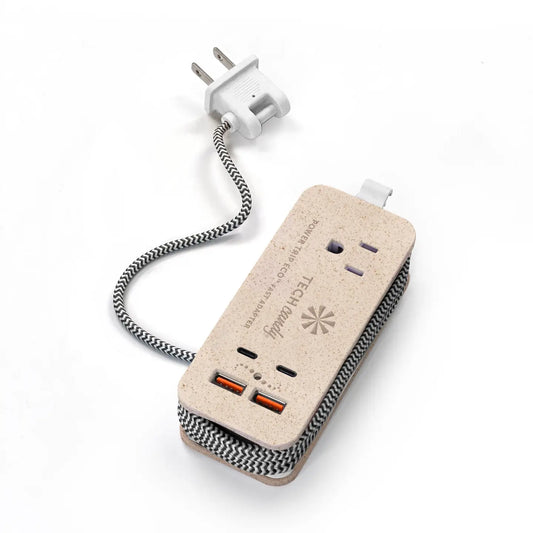 Tech Candy Power Trip Eco Outlet Charging Station - Natural