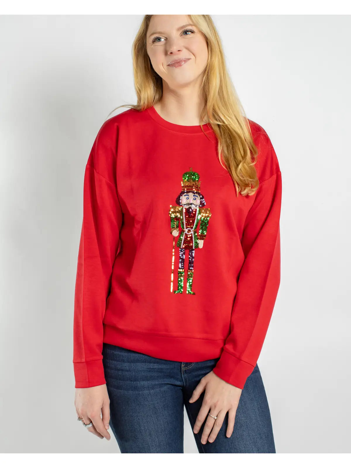Merry Nutcracker Sequin Sweatshirt