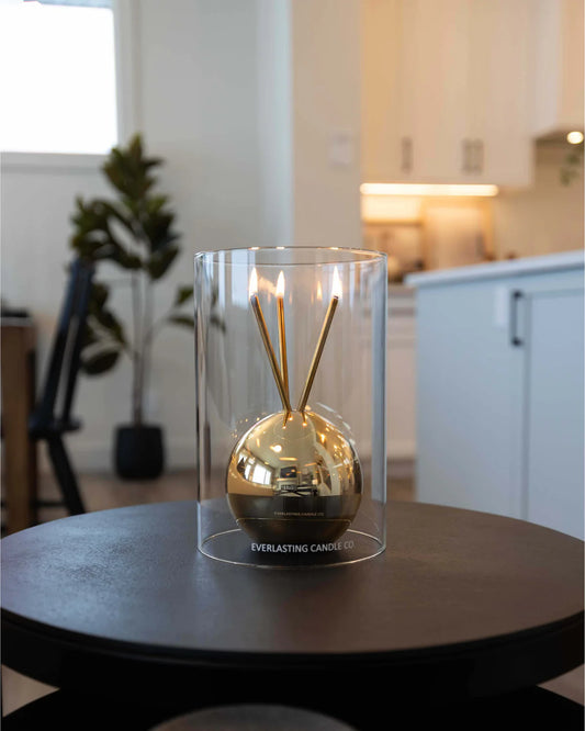 Glass Hurricane Vase