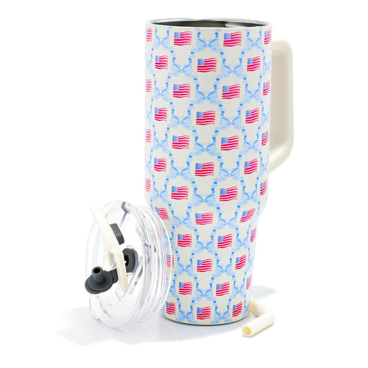Flag and Bow Tumbler