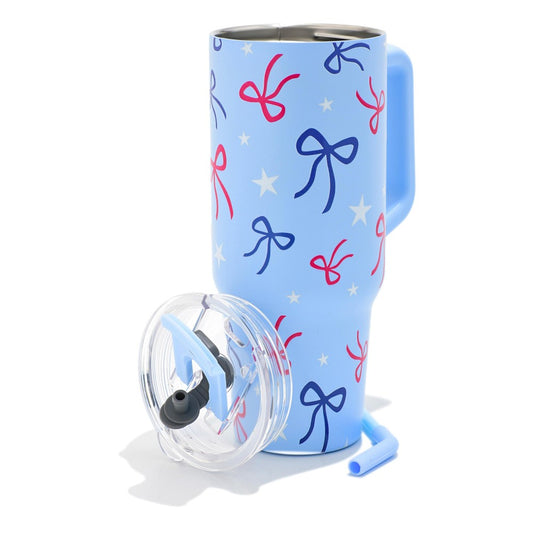 Red White And Bows Tumbler